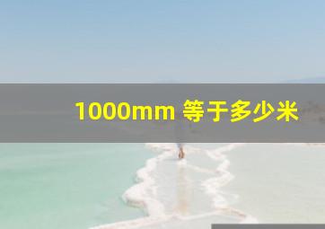 1000mm 等于多少米